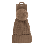 OOTB Damen-Winter-Beanie mit Kunststoffbommel