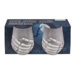 OOTB Trinkglas Skelett-Hand 2er-Set in Fenster-