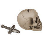 OOTB Spardose mit Schloss Totenkopf mit Schwert