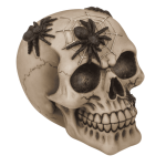 OOTB Spardose mit Schloss Totenkopf mit Spinnen