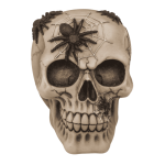 OOTB Spardose mit Schloss Totenkopf mit Spinnen