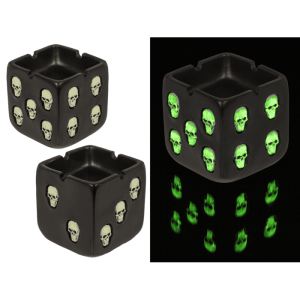 OOTB Aschenbecher Totenkopf Glow in the Dark