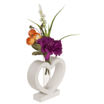 OOTB Weißes MDF Herz mit Glasröhrchen15 x12 cm