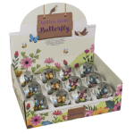 OOTB Glitterkugel Schmetterling auf Sockel