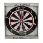 OOTB Glas-Wanduhr Dartscheibe D: 30 cm