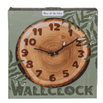 OOTB Glas Wanduhr Baumscheibe 27 x 30 x 4 cm