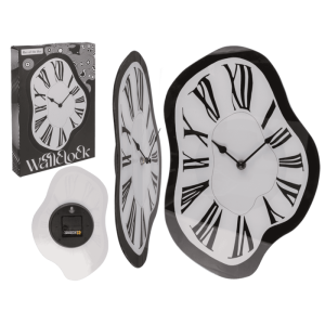 OOTB Glas Wanduhr Melting Time 22 x 33 x 4 cm
