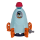 OOTB Fliegende Weltraumrakete Rasenspenger 33 cm