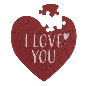 OOTB Herzförmige Geschenkkarte Puzzle Love