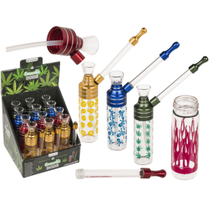 OOTB Bong Classic 12 cm mit Mundstück Glas/Metlall