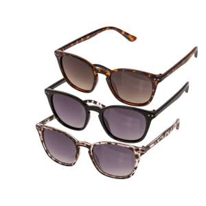Sonnenbrille Damen, sortiert (4x schwarz, 4x brown, 4x transparent)