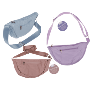 OOTB Halbrunde Schultertasche mit Reisverschluss