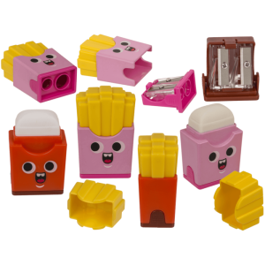 OOTB Radiergummi und Doppelanspitzer "Pommes"