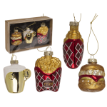 OOTB Glas-Baumschmuck Fast Food 3 Set Burger (45 x