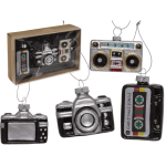 OOTB Glas-Baumschmuck Retro 3er set Kassette (75 x