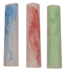 Straßen-Malkreide, Mamorfarben, 10,5 x 2,5 cm, Kreidehalter, 3er Set
