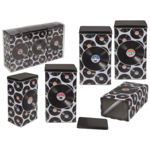 OOTB Rechteckige Metall-Dose Coffee Tea & Sugar