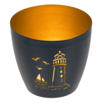 OOTB Metall-Teelichthalter Maritim 10 x 10 x 9 cm