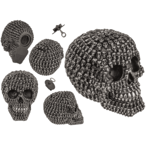 OOTB Spardose mit Schloss Silbernes Totenkopf Design