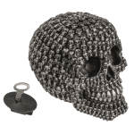 OOTB Spardose mit Schloss Silbernes Totenkopf Design