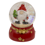 OOTB Schneekugel Wichtel auf Sockel45 x 45 x 6 cm