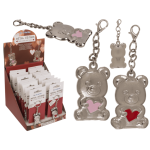 OOTB Metall-Schlüsselanhänger Bär mit rotem Herz