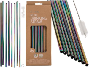 OOTB Metall-Trinkhalm in Regenbogenfarben