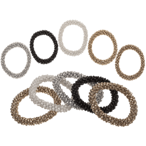 OOTB Textil-Haarband/Armband mit Kunststoffperlen