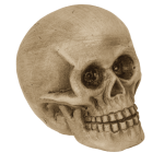 OOTB Deko-Totenkopf mit roten LED-Augen