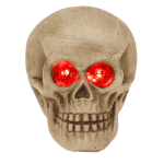 OOTB Deko-Totenkopf mit roten LED-Augen