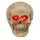 OOTB Deko-Totenkopf mit roten LED-Augen