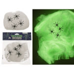 OOTB Spinnennetz Glow in the Dark inkl. 4 Spinnen