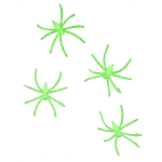 OOTB Spinnennetz inkl. 4 Glow in the Dark Spinnen