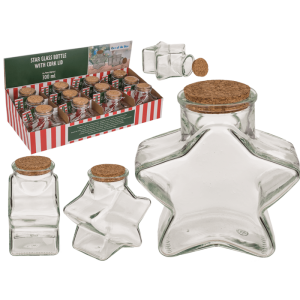 OOTB Glasflasche Stern ca. 11 x 75 x 12 cm