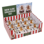 OOTB Schneekugel Lebkuchen-Kinder auf Sockel