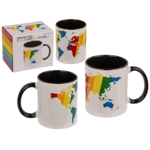 OOTB Becher Colorful World Steingut