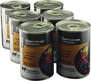 Rinderschmaus Nassfutter 400 g für Hunde, getreidefreies Hundefutter