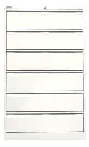 Karteischrank, 3-bahnig, (H x B x L) 1321 x 800 x 622 mm, weiß