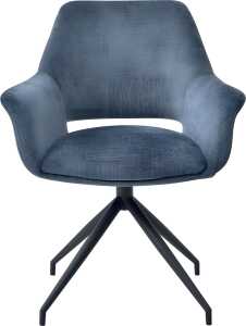 Besucherstuhl Easy Meet, Armlehnen, 865 x 645 x 595 mm, oxfordblau