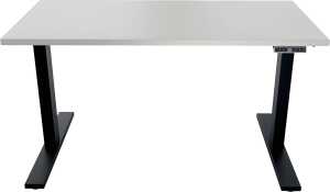 Tisch E-WonderTech, 2 Motoren, 1400 x 600 mm, lichtgrau/schwarz