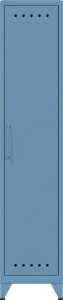 Garderobenschrank Fern Locker, 3 Fachböden, 1800 x 380 x 510 mm, blau