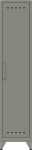 Garderobenschrank Fern, 1800 x 380 x 510 mm, lichtgrau