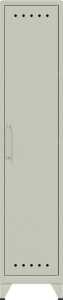 Garderobenschrank Fern, 1800 x 380 x 510 mm, verkehrsweiß