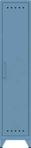 Garderobenschrank Fern, Kleiderstange, 1800 x 380 x 510 mm, blau