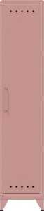 Garderobenschrank Fern, Kleiderstange, 1800 x 380 x 510 mm pastellpink