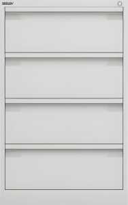 Karteischrank 2-bahnig, 6 Schübe, (H x B x L) 915 x 570 x 622 mm, weiß