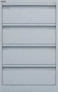 Karteischrank, 2-bahnig, 6 Schübe, 915 x 570 x 622 mm, lichtgrau