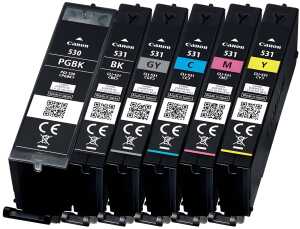 Tintenpatrone Multipack PGI-530 und CLI-531 plus Papier,
