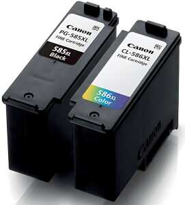 Tintenpatrone Multipack XL PG-585 und CL-586 plus Papier,