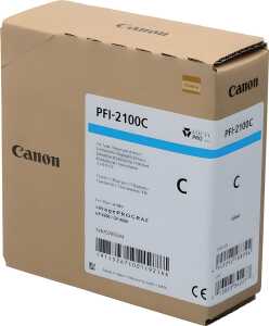 Tintenpatrone PFI-2100, für Canon Drucker, 160 ml, cyan